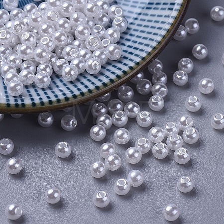 Imitated Pearl Acrylic Beads LS-X-PACR-4D-1-1