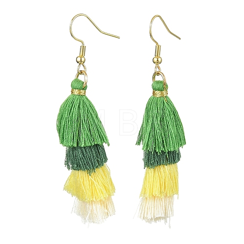 Colorful Tassel Pendants Dangle Earrings for Women EJEW-JE06107-1