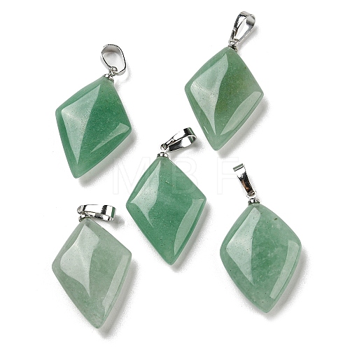 Natural Green Aventurine Pendants G-C066-03F-1