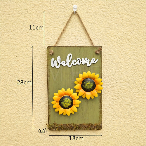 Flower Welcome Door Summer Hanger Door Sign PW-WGD5B05-04-1