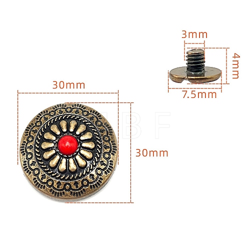 Alloy Decorative Buttons PW-WG1200D-06-1