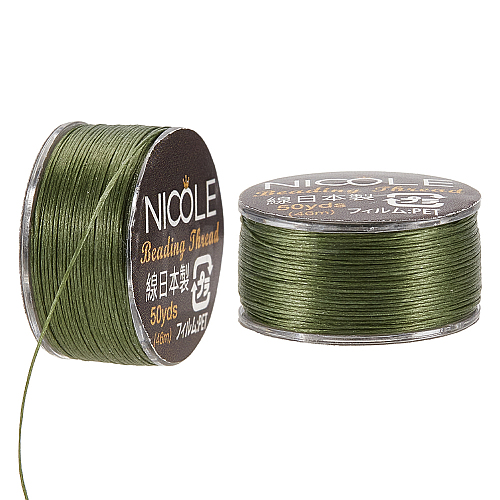 Nylon Beading Thread NWIR-WH0005-10L-1