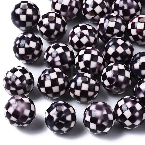 Opaque Printed Acrylic Beads MACR-S271-12mm-24-1