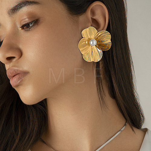 Chic 3D Flower Zinc Alloy Stud Earrings for Women CN5092-5-1