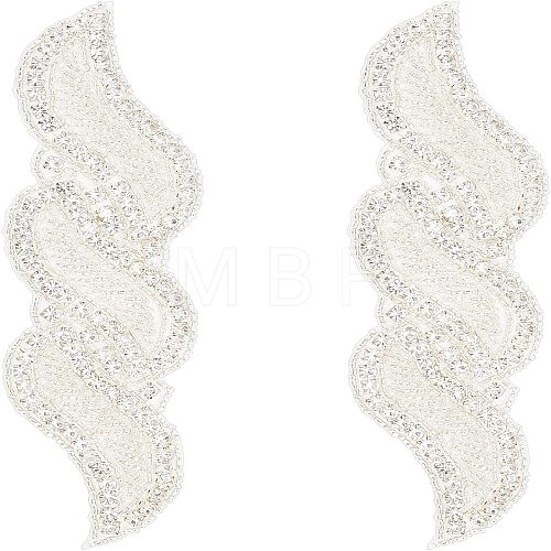 Glass Hotfix Rhinestone Applique DIY-WH0343-08-1