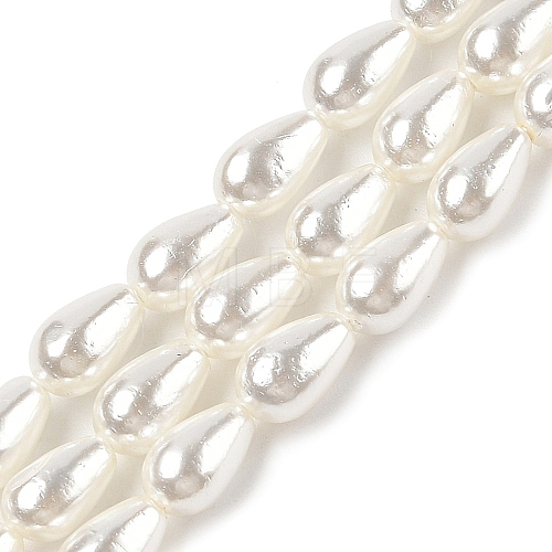 Electroplate Shell Pearl Beads Strands BSHE-G010-4x7mm-01-1