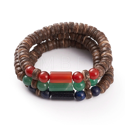 Stretch Beaded Bracelets Sets BJEW-JB05871-1