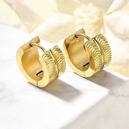 304 Stainless Steel Hoop Earrings for Women EJEW-C096-49G-1