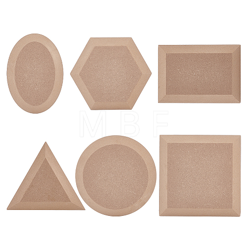 6Pcs 6 Style MDF Wood Ceramic Clay Craft Mold Set DIY-WH0430-537-1