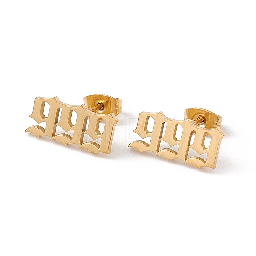 Angel Number Earrings X-EJEW-F286-01I-G-1