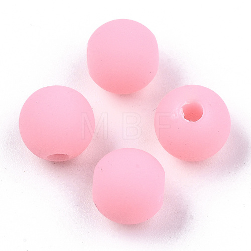 Opaque Spray Painted Acrylic Beads ACRP-N002-22C-1