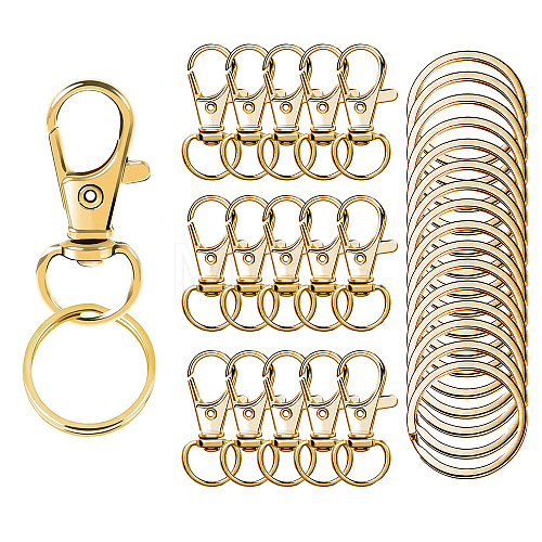 25Pcs Alloy Split Key Rings PALLOY-CJ0002-69-1