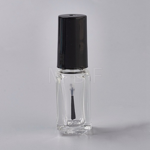 Transparent Glass Nail Polish Empty Bottle MRMJ-WH0026-02B-1