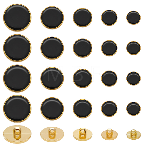 Olycraft 100Pcs 5 Style Plastic Shank Buttons BUTT-OC0001-51A-1