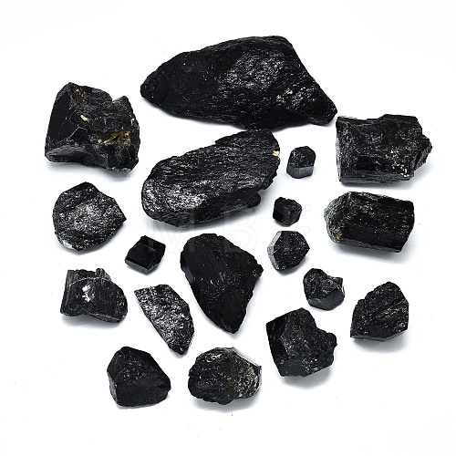 Rough Raw Natural Black Tourmaline Beads G-R485-04-1