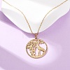 304 Stainless Steel Pendant Cable Chain Necklaces for Men Women NJEW-K308-03D-G-2