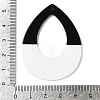 Black and White stitching Acrylic Big Pendants OACR-S143-01B-3