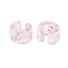 UV Plating Transparent Acrylic European Beads OACR-M027-02C-01-2