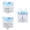 3Pcs 3 Styles 201 Stainless Steel Charm & Plastic Pearl Bead & Gauze Ribbon Bowknot Pendant Decorations AJEW-FH0009-38-1