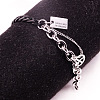 Two Tone Peace Symbol & Quote Charm Bracelets FS-WGFBFF4-01-3