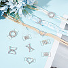 12Pcs 6 Styles Brass with Alloy Rhinestone Shoe Decoration FIND-HY0003-66-4