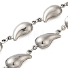 304 Stainless Steel Teardrop Link Chains CHS-G037-02P-1