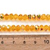 Electroplate Transparent Glass Beads Strands EGLA-A046-01B-07-4