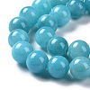 Natural Mashan Jade Round Beads Strands X-G-D263-6mm-XS28-7