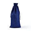 Rectangle Polyester Imitation Burlap Packing Pouches ABAG-N009-01A-07-3