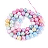 Anti-Tarnish Electroplate Glass Beads Strands GLAA-N056-8mm-01-2