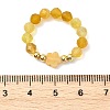6Pcs 3 Colors Natural Gemstone Finger Rings RJEW-JR01049-4