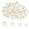 GOMAKERER 20Pcs 4 Style Round S925 Sterling Silver Beads STER-GO0001-20-1