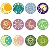 Paper Self Adhesive Gold Foil Embossed Stickers DIY-WH0434-014-1