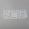 Christmas DIY Snowflake Silicone Pendant Molds X-DIY-P006-31-3