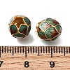 Brass Enamel Beads KK-G605-15G-02-2