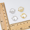 8Pcs 4 Styles Eco-Friendly Rack Plating Brass Connector Charms with White Shell KK-DC0003-32-3