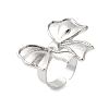 Bowknot Alloy Open Cuff Rings RJEW-U006-05P-2