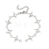 Star Alloy Link Chain Bracelet Making AJEW-JB01628-1