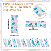 10Pcs 10 Styles Flower Printed Felt Necklace Display Cards DIY-SC0033-86B-2