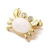 Rack Plating Brass Micro Pave Cubic Zirconia Pendants X-KK-U027-12-04G-2