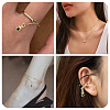 20Pcs 4 Colors Brass Cubic Zirconia Charms KK-TA0009-13A-9