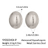 Minimalist Oval 304 Stainless Steel Stud Earrings UN0221-2-2