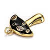 Real 18K Gold Plated Brass Micro Pave Cubic Zirconia Pendants X-ZIRC-L100-019H-G-3