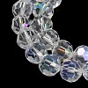 Electroplate Transparent Glass Beads Strands X-EGLA-A035-T10mm-L19-3