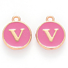 Golden Plated Alloy Enamel Charms LS-ENAM-S118-08V-1