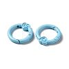 Spray Painted Alloy Spring Gate Rings ALRI-Q362-02G-3