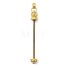 Heart Shape Brass Screw Peg Bails KK-NH0008-05AG-1