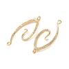 Textured Brass Connect Charms KK-CBAD6B8-02G-2