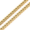 Vacuum Plating 201 Stainless Steel Curb Chain Necklaces NJEW-Q336-09B-G-2