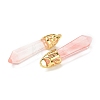 Bullet Cherry Quartz Glass Pointed Pendants G-E332-C30-G-3